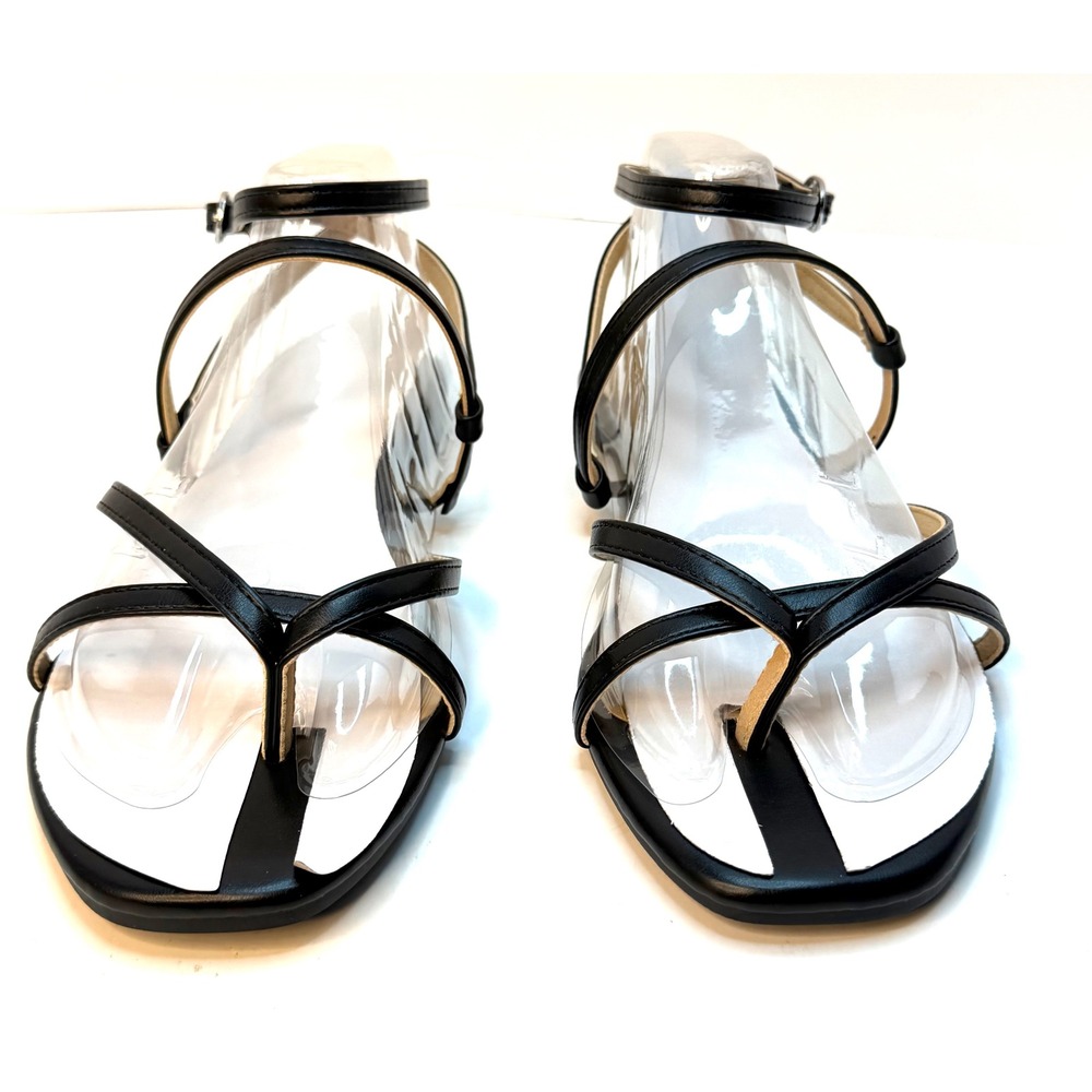 Journee Collection Women's Serissa Strappy Flat Sandals Black Size 9M NWT/BOX